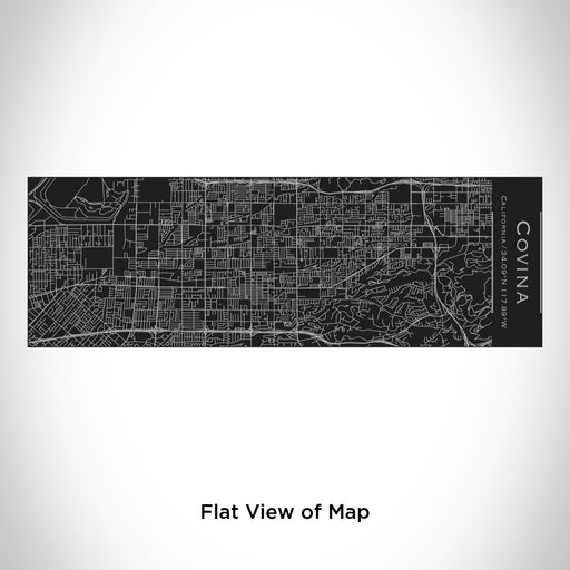 Rendered View of Covina California Map Engraving on 10oz Stainless Steel Insulated Cup with Sliding Lid in Black
