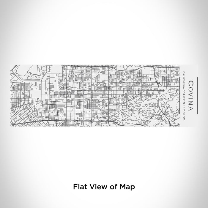 Rendered View of Covina California Map Engraving on 10oz Stainless Steel Insulated Cup with Sliding Lid in White