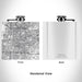 Rendered View of Covina California Map Engraving on 6oz Stainless Steel Flask in White