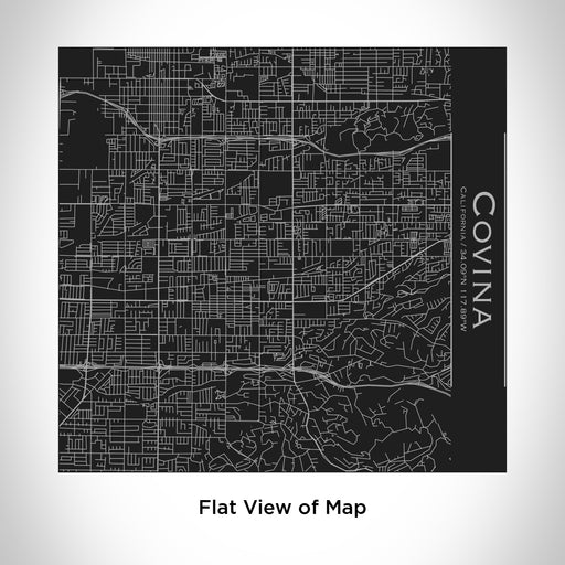 Rendered View of Covina California Map Engraving on 17oz Stainless Steel Insulated Tumbler in Black