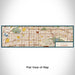 Flat View of Map Custom Covina California Map Enamel Mug in Woodblock