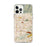 Custom iPhone 12 Pro Max Covina California Map Phone Case in Woodblock