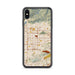 Custom iPhone XS Max Covina California Map Phone Case in Woodblock