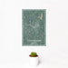 12x18 Covington Georgia Map Print Portrait Orientation in Afternoon Style With Small Cactus Plant in White Planter