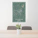 24x36 Covington Georgia Map Print Portrait Orientation in Afternoon Style Behind 2 Chairs Table and Potted Plant