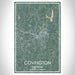 Covington Georgia Map Print Portrait Orientation in Afternoon Style With Shaded Background