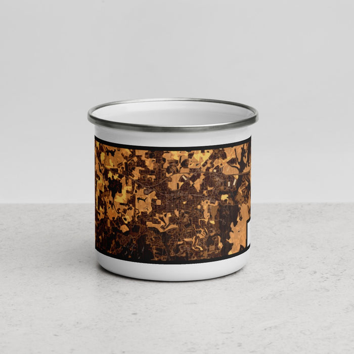 Front View Custom Covington Georgia Map Enamel Mug in Ember
