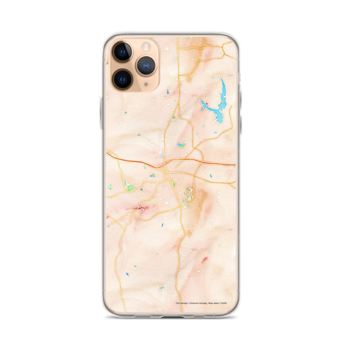Custom Covington Georgia Map Phone Case in Watercolor