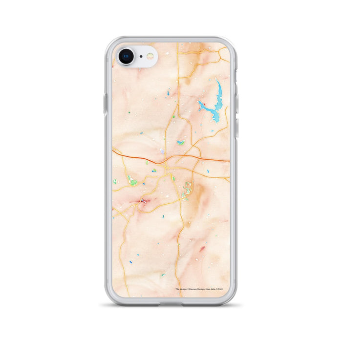 Custom Covington Georgia Map Phone Case in Watercolor