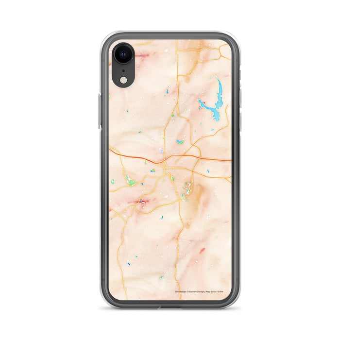 Custom Covington Georgia Map Phone Case in Watercolor