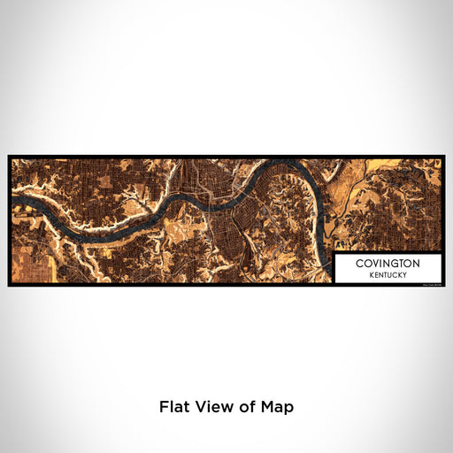 Flat View of Map Custom Covington Kentucky Map Enamel Mug in Ember