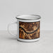 Left View Custom Covington Kentucky Map Enamel Mug in Ember