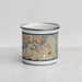 Front View Custom Covington Kentucky Map Enamel Mug in Woodblock