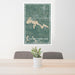 24x36 Crab Orchard Lake Illinois Map Print Portrait Orientation in Afternoon Style Behind 2 Chairs Table and Potted Plant
