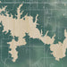 Crab Orchard Lake Illinois Map Print in Afternoon Style Zoomed In Close Up Showing Details