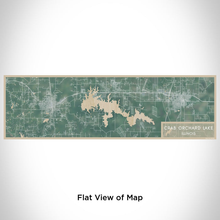 Flat View of Map Custom Crab Orchard Lake Illinois Map Enamel Mug in Afternoon