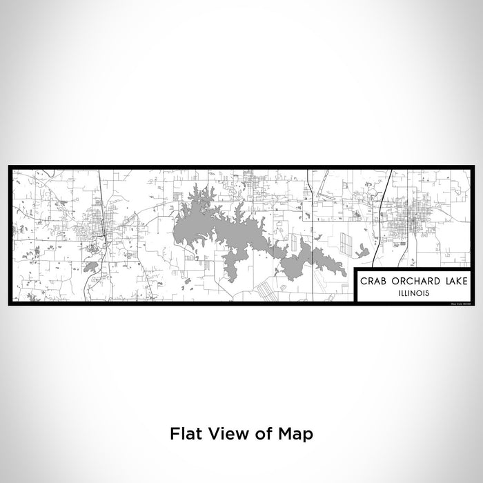 Flat View of Map Custom Crab Orchard Lake Illinois Map Enamel Mug in Classic