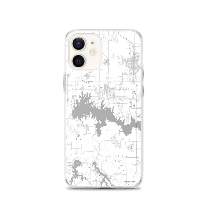 Custom Crab Orchard Lake Illinois Map iPhone 12 Phone Case in Classic