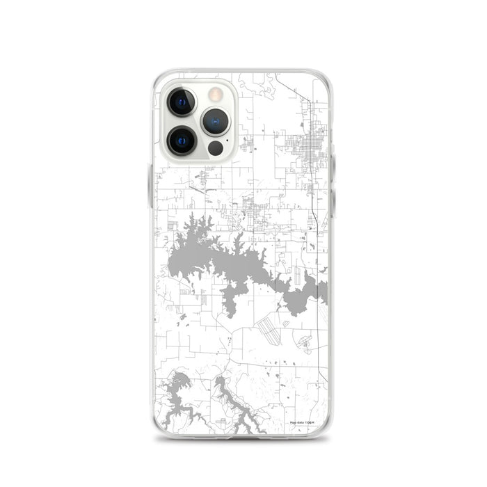 Custom Crab Orchard Lake Illinois Map iPhone 12 Pro Phone Case in Classic