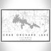 Crab Orchard Lake Illinois Map Print Landscape Orientation in Classic Style With Shaded Background