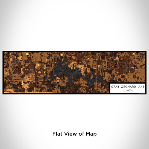 Flat View of Map Custom Crab Orchard Lake Illinois Map Enamel Mug in Ember