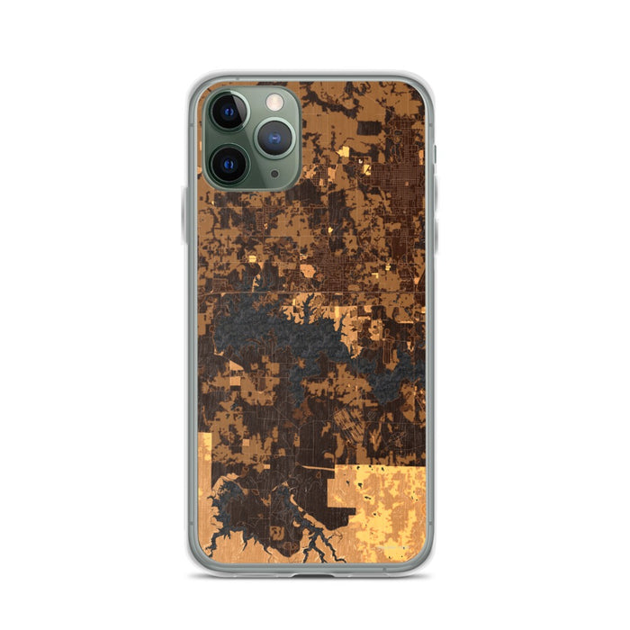 Custom Crab Orchard Lake Illinois Map Phone Case in Ember