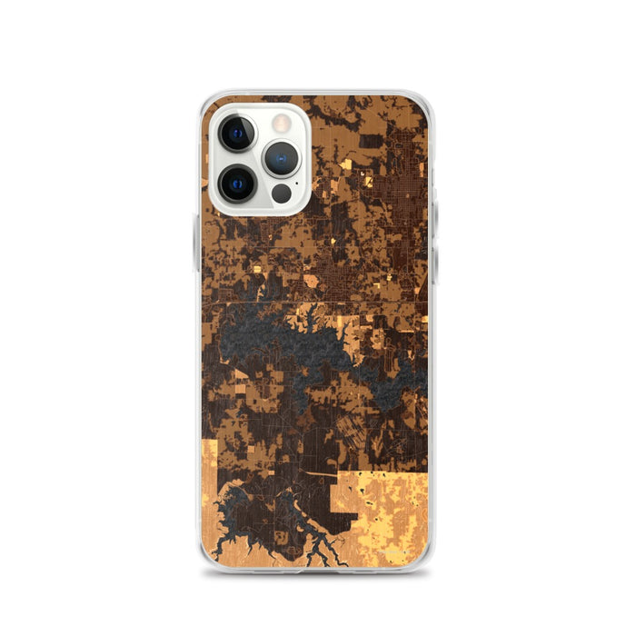 Custom Crab Orchard Lake Illinois Map iPhone 12 Pro Phone Case in Ember