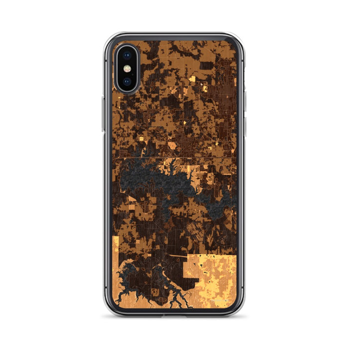 Custom Crab Orchard Lake Illinois Map Phone Case in Ember
