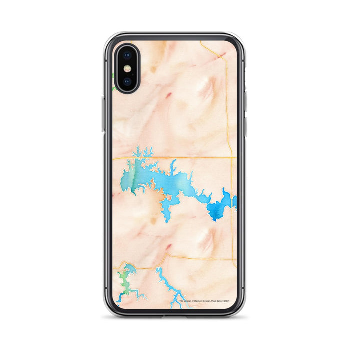 Custom Crab Orchard Lake Illinois Map Phone Case in Watercolor