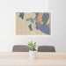 24x36 Craig Alaska Map Print Lanscape Orientation in Afternoon Style Behind 2 Chairs Table and Potted Plant