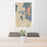 24x36 Craig Alaska Map Print Portrait Orientation in Afternoon Style Behind 2 Chairs Table and Potted Plant