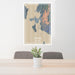 24x36 Craig Alaska Map Print Portrait Orientation in Afternoon Style Behind 2 Chairs Table and Potted Plant