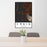 24x36 Craig Alaska Map Print Portrait Orientation in Ember Style Behind 2 Chairs Table and Potted Plant