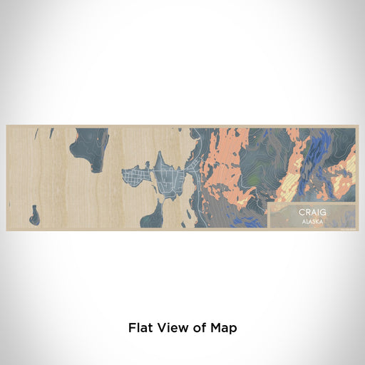 Flat View of Map Custom Craig Alaska Map Enamel Mug in Afternoon