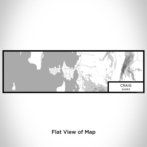 Flat View of Map Custom Craig Alaska Map Enamel Mug in Classic
