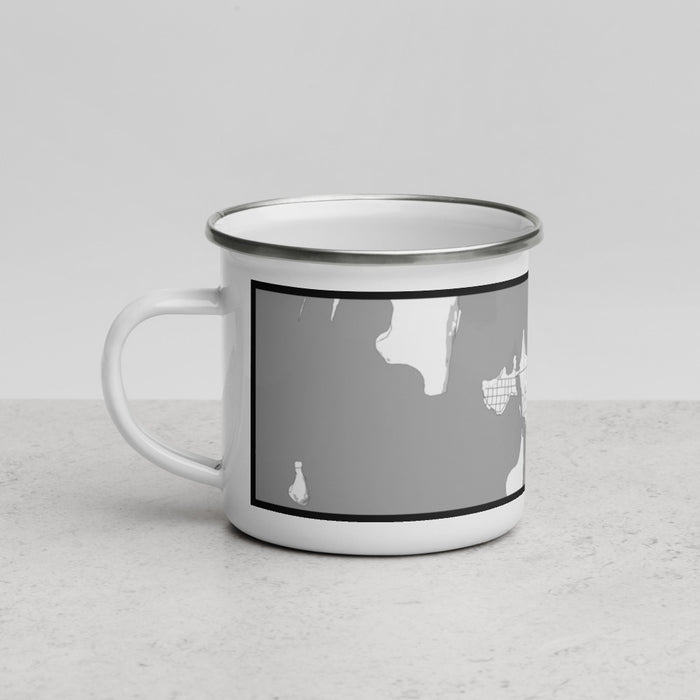 Left View Custom Craig Alaska Map Enamel Mug in Classic