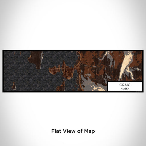 Flat View of Map Custom Craig Alaska Map Enamel Mug in Ember