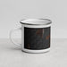 Left View Custom Craig Alaska Map Enamel Mug in Ember