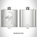 Rendered View of Craig Alaska Map Engraving on 6oz Stainless Steel Flask