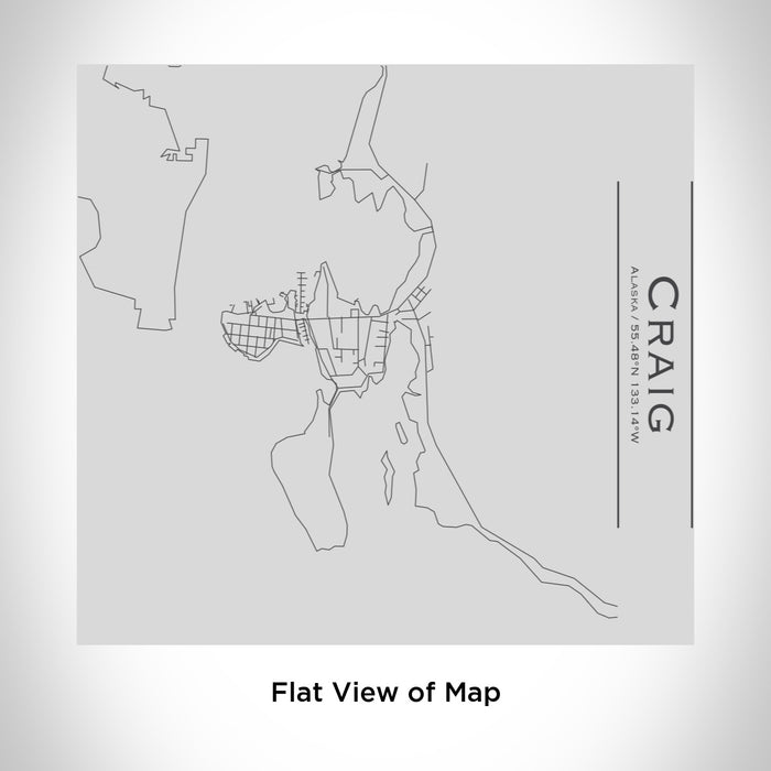 Rendered View of Craig Alaska Map Engraving on 17oz Stainless Steel Insulated Tumbler
