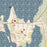 Craig Alaska Map Print in Woodblock Style Zoomed In Close Up Showing Details