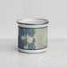 Front View Custom Craig Alaska Map Enamel Mug in Woodblock
