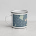 Left View Custom Craig Alaska Map Enamel Mug in Woodblock