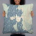 Person holding 22x22 Custom Craig Alaska Map Throw Pillow in Woodblock