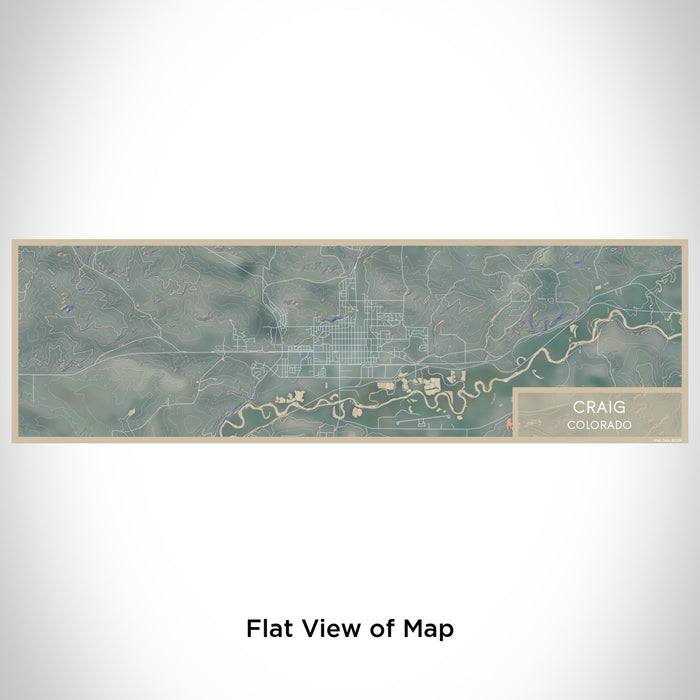 Flat View of Map Custom Craig Colorado Map Enamel Mug in Afternoon