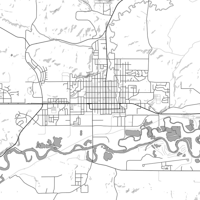 Craig Colorado Map Print in Classic Style Zoomed In Close Up Showing Details