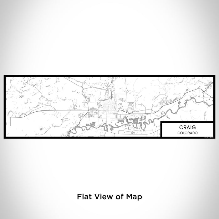 Flat View of Map Custom Craig Colorado Map Enamel Mug in Classic