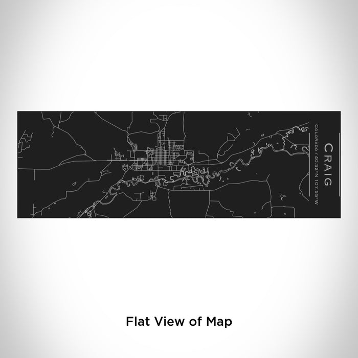Rendered View of Craig Colorado Map Engraving on 10oz Stainless Steel Insulated Cup with Sliding Lid in Black