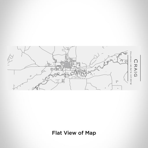 Rendered View of Craig Colorado Map Engraving on 10oz Stainless Steel Insulated Cup with Sliding Lid in White