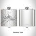 Rendered View of Craig Colorado Map Engraving on 6oz Stainless Steel Flask